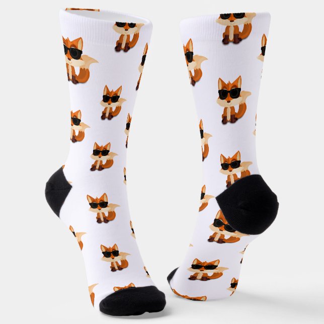 Diseño de calcetín con estampado de zorro lindo de (Angular)