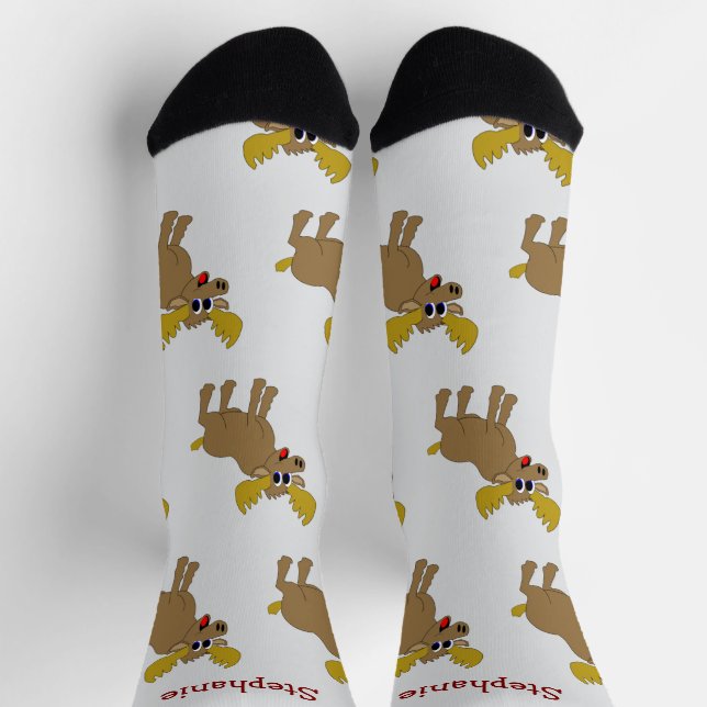 Diseño de calcetines alce (Arriba)