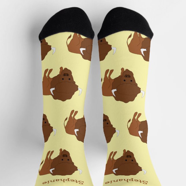 Diseño de calcetines de bisonte (Arriba)