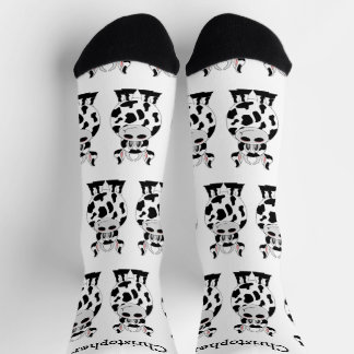 Diseño de calcetines de vaca