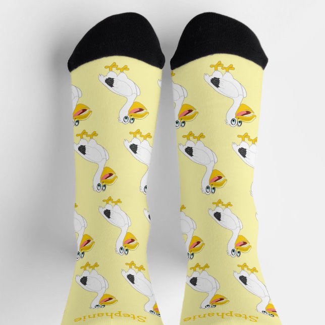 Diseño de calcetines Pelicano (Arriba)