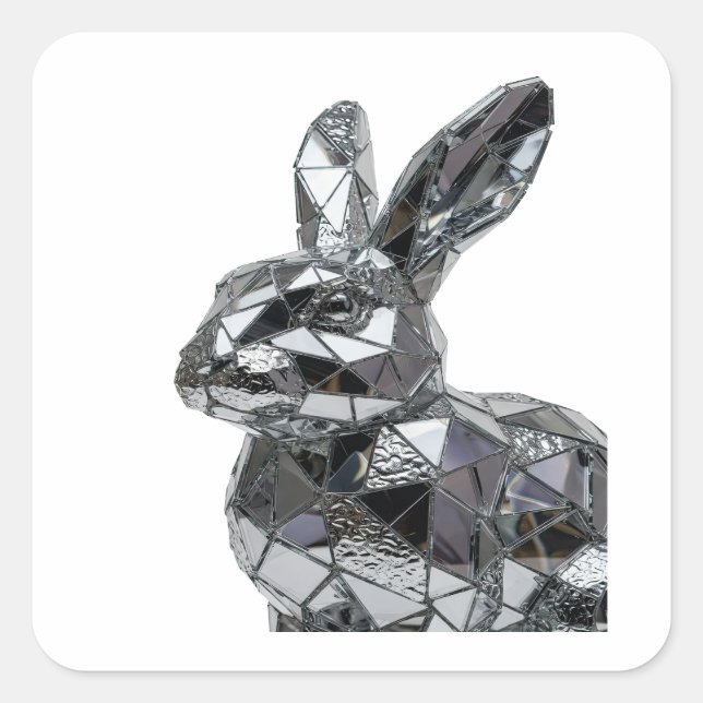 Diseño de calcomanía abstracta de plata animada (Anverso)