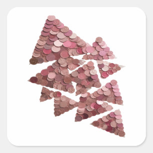 Diseño de calcomanía abstracta rosa brillante