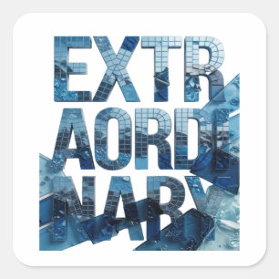 Diseño de Calcomanía Azul Snappy EXTRAORDINARIO