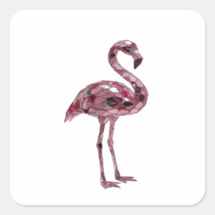 Diseño de calcomanía de FLAMENCO de plata elegante