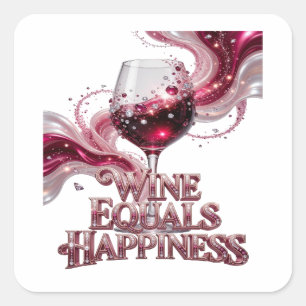 Diseño de calcomanía de plata personalizada VINO E