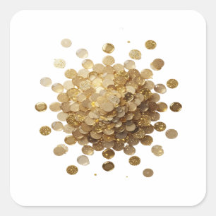 Diseño de calcomanía EXPLOSIÓN DE MONEDAS DE ORO D