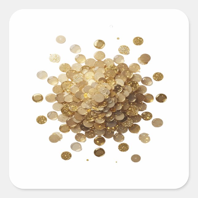 Diseño de calcomanía EXPLOSIÓN DE MONEDAS DE ORO D (Anverso)