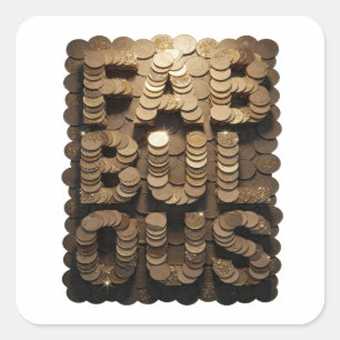 Diseño de calcomanía FABULOSO de oro brillante