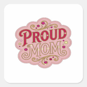 Diseño de calcomanía Glossy Pink PROUD MOM
