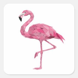 Diseño de calcomanía original de flamenco rosa