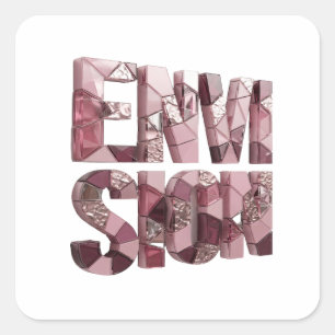 Diseño de calcomanía rosa personalizado ENVISIONAT