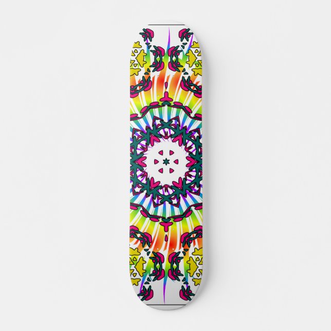 Diseño de caleidoscopio y espiral: Skateboard Pers (Anverso )