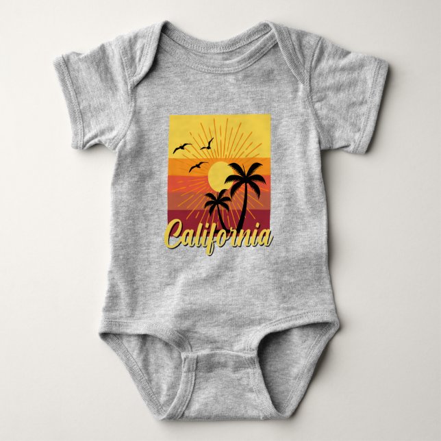 Diseño de California - Bebé Jersey Bodysuit (Anverso)