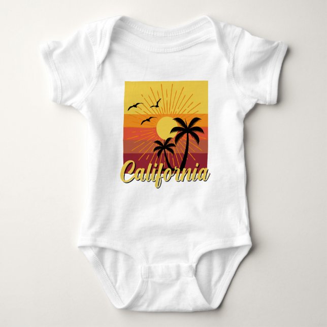 Diseño de California - Bebé Jersey Bodysuit (Anverso)