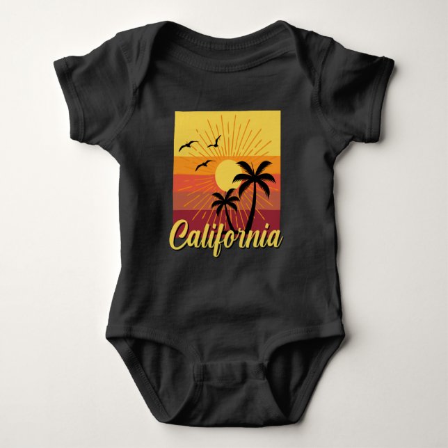 Diseño de California - Bebé Jersey Bodysuit (Anverso)