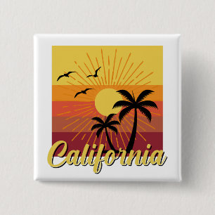 Diseño de California - botón cuadrado