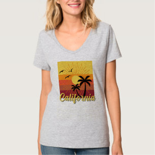Diseño de California - Camiseta básica de cuello V