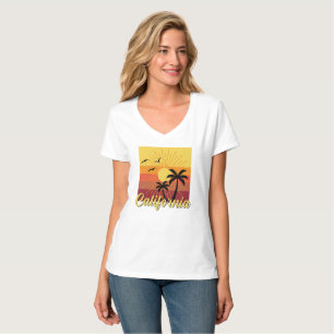 Diseño de California - Camiseta básica de cuello V