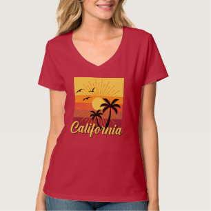 Diseño de California - Camiseta básica de cuello V