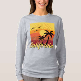 Diseño de California - Camiseta básica de manga la