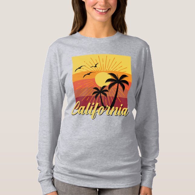 Diseño de California - Camiseta básica de manga la (Anverso)