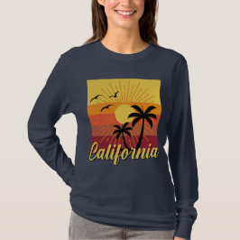 Diseño de California - Camiseta básica de manga la