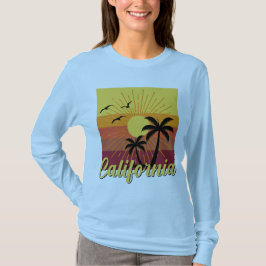 Diseño de California - Camiseta básica de manga la