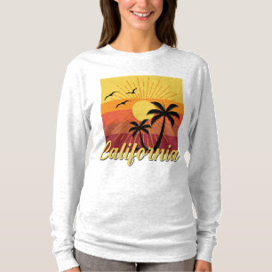 Diseño de California - Camiseta básica de manga la