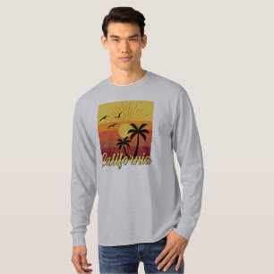Diseño de California - Camiseta básica de manga la