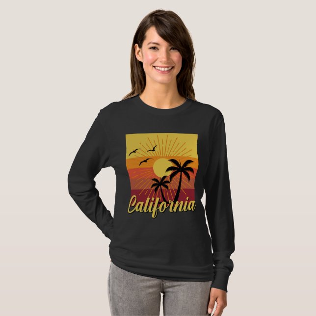 Diseño de California - Camiseta básica de manga la (Anverso completo)