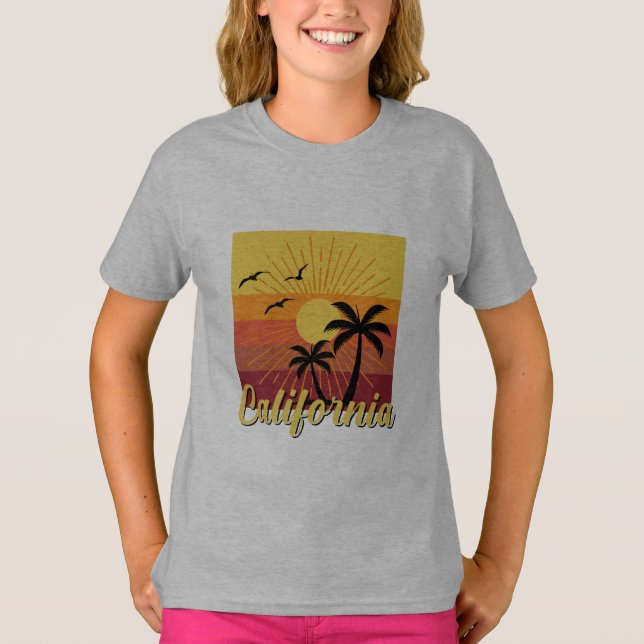 Diseño de California - Camiseta básica para Chicas (Anverso)