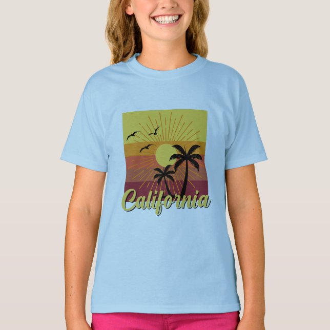 Diseño de California - Camiseta básica para Chicas (Anverso)