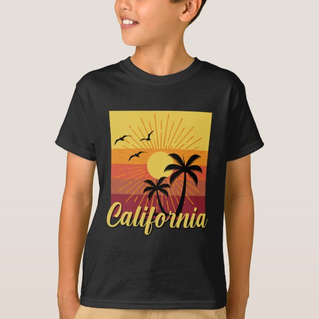 Diseño de California - Camiseta básica para niños (Anverso)