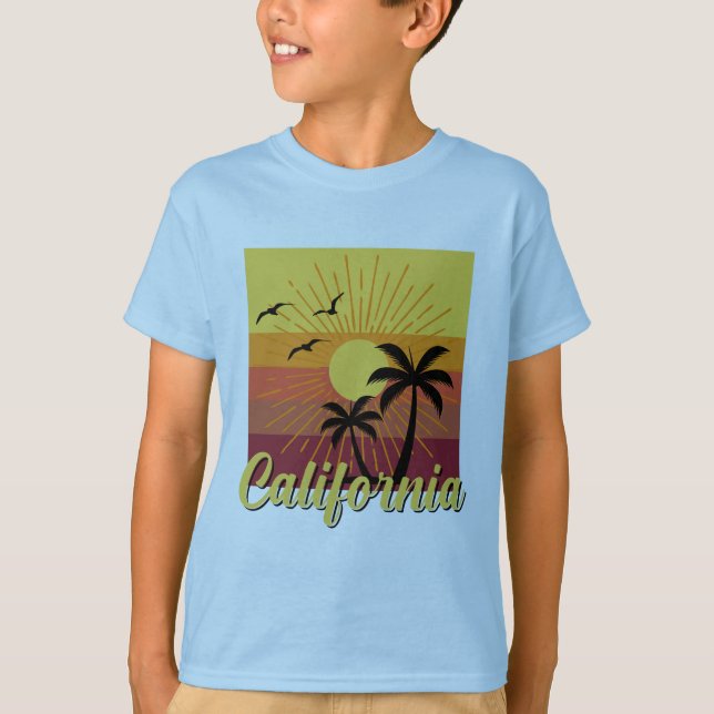 Diseño de California - Camiseta básica para niños (Anverso)
