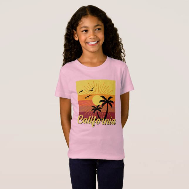 Diseño de California - camiseta fina de Jersey par (Anverso completo)