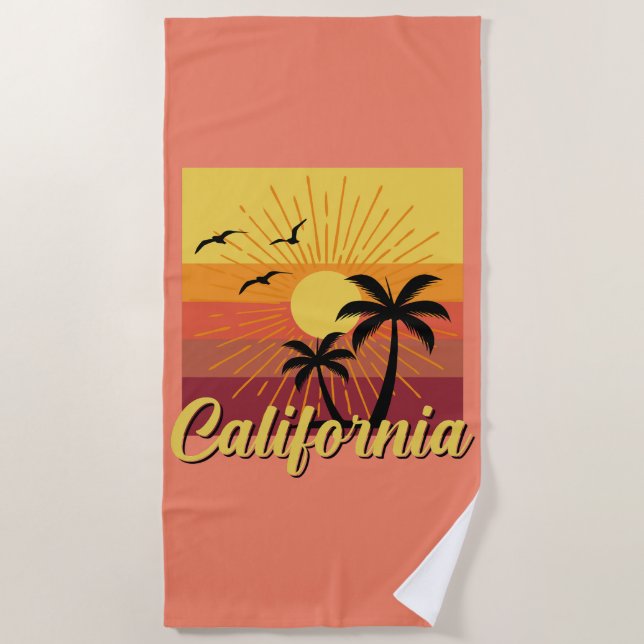 Diseño de California - Toalla de playa (Anverso)