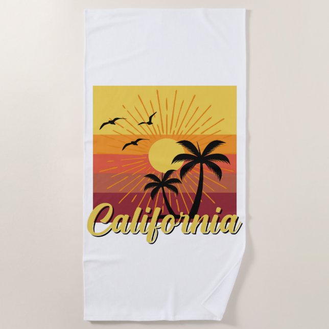 Diseño de California - Toalla de playa (Anverso)