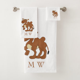 Diseño de camello bactriano con monograma