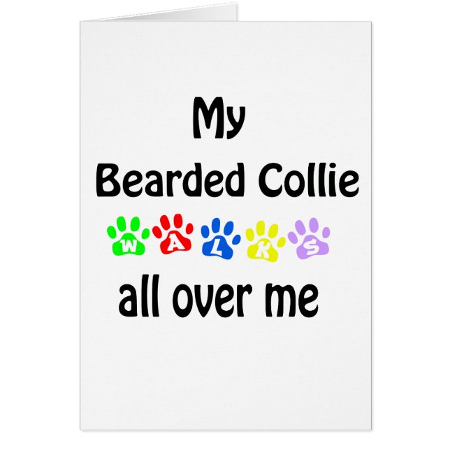 Diseño de Caminatas Collie con barba (Frente)