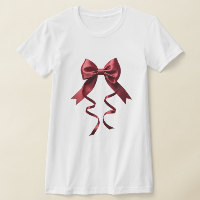 diseño de camisa blanca con lazo rojo (Distribución)