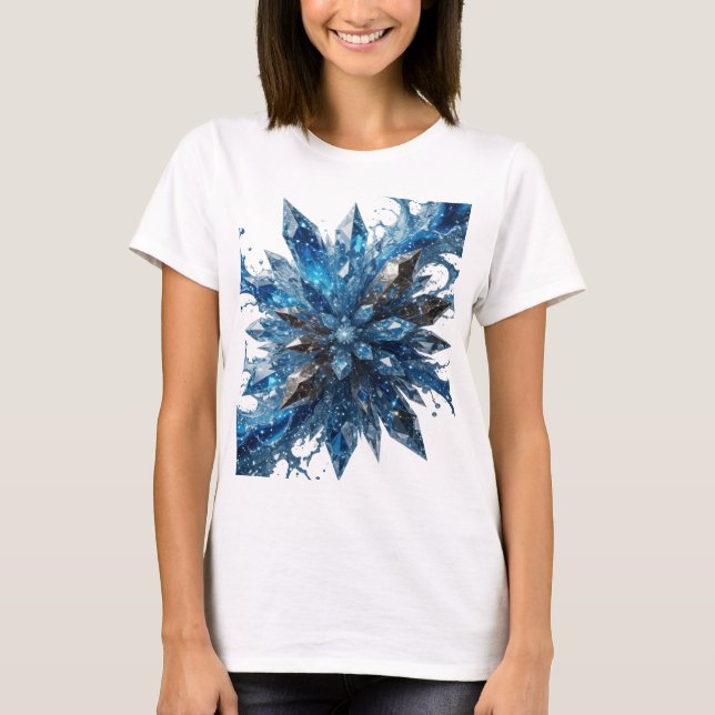 Diseño de camisa Crisp Silver BLUE ICE STAR (Anverso)