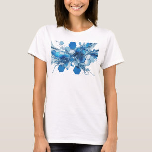 Diseño de camisa de agua azul impactante