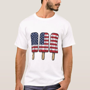 Diseño de camisa de bandera de Popsicle patriota v