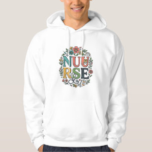 Diseño de camisa de enfermera floral Arte médico v