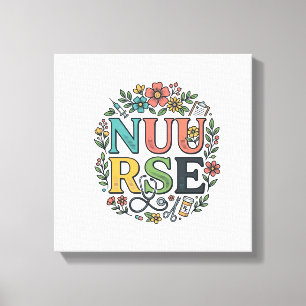 Diseño de camisa de enfermera floral Arte médico v