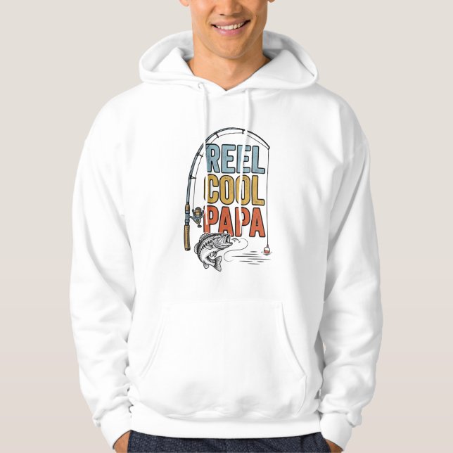 Diseño de camisa de pesca Reel Cool Papa_1 (Anverso)