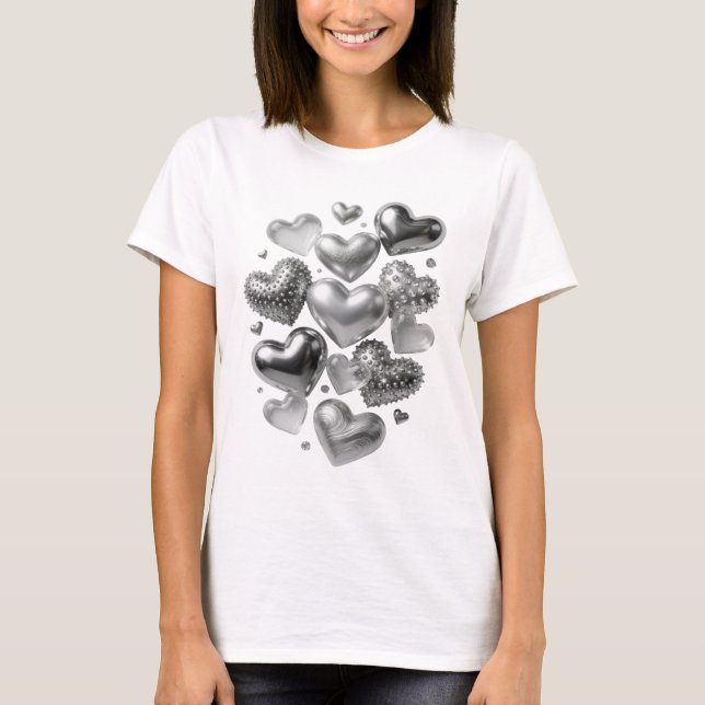 Diseño de camisa Dynamic Silver HEARTS (Anverso)
