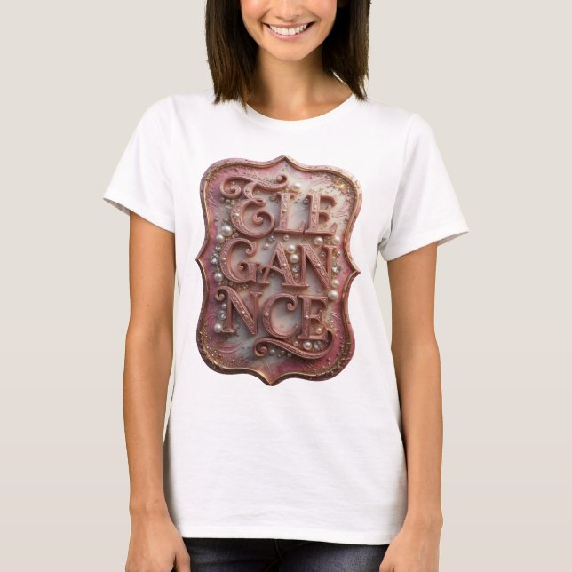 Diseño de camisa ELEGANCIA Rosa Chic (Anverso)