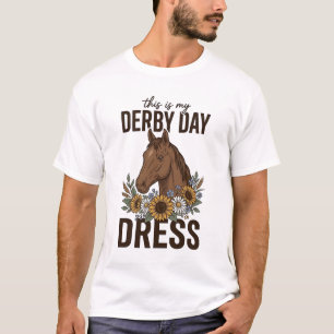 Diseño de camisa floral de caballo vintage día de 